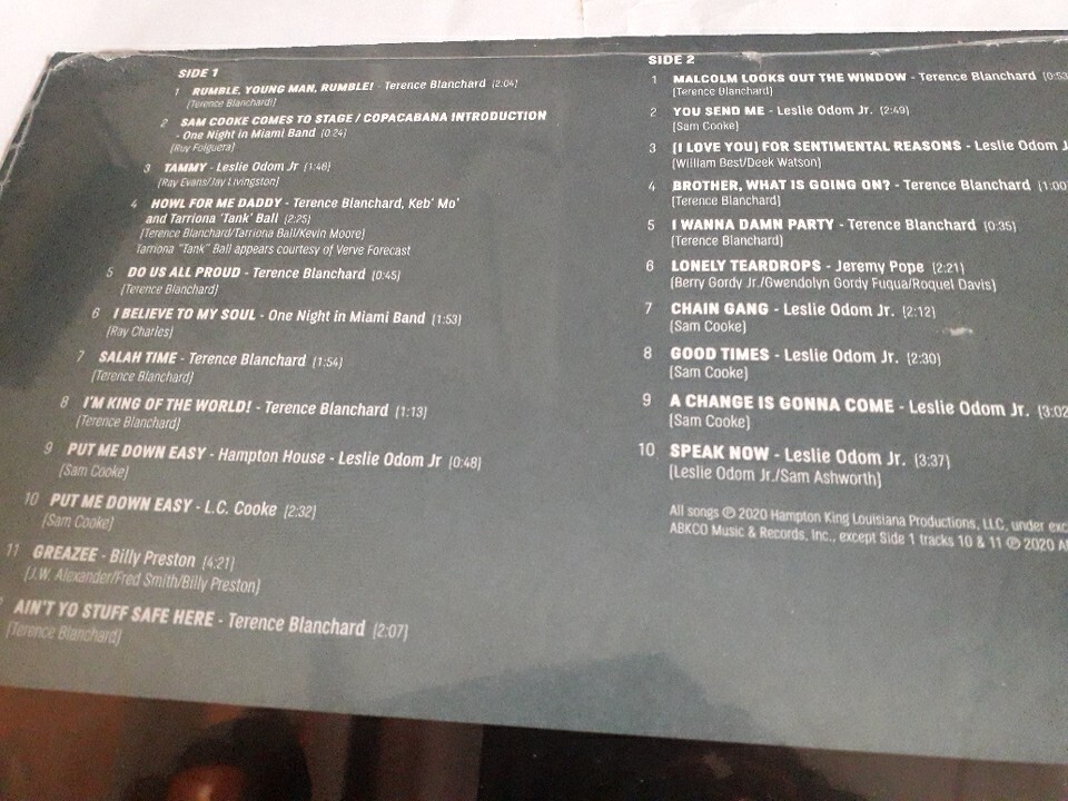 ONE NIGHT IN MIAMI SOUNDTRACK NEW LP VINYL RECORD SEALD LESLIE