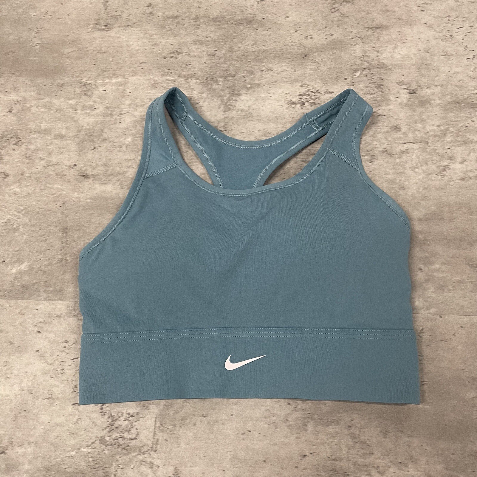 Nike Sports Bra Womens Light Blue Gym Fitness Yoga Size Medium-image