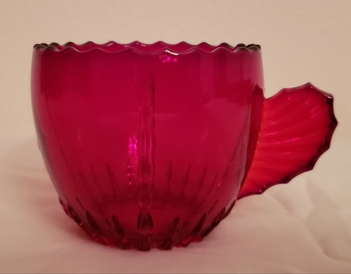 Art Deco 1930s ruby glass punch bowl set Martinsville - Picture 7 of 10