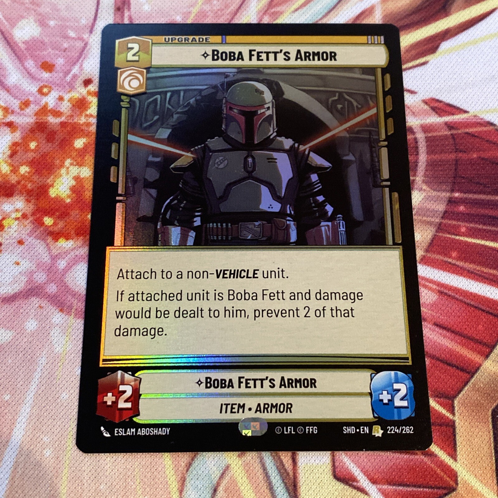 Star Wars Unlimited, Shadows of the Galaxy - Boba Fett's Armor Foil 224/262