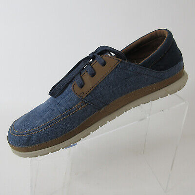 Мокасины Crocs мужские Santa Cruz Playa без шнуровки синие джинсовые туфли204837 размер 10