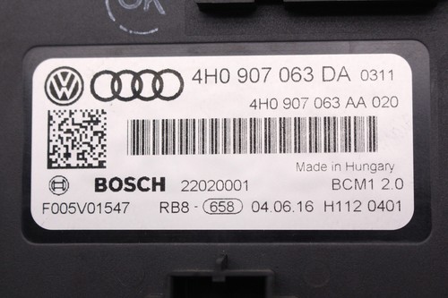 VW TOUAREG 7P 2017 ONBOARD SUPPLY COMPUTER CONTROL MODULE UNIT 4H0907063DA OEM - Picture 2 of 2