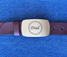 Engraved Stainless Steel Belt Buckle Custom Personalized Monogrammed Buckle