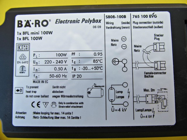 Business Industrie Baro Electronic Polybox 100w Evg S808 100b Sicherheit Gebaudeinstandhaltung