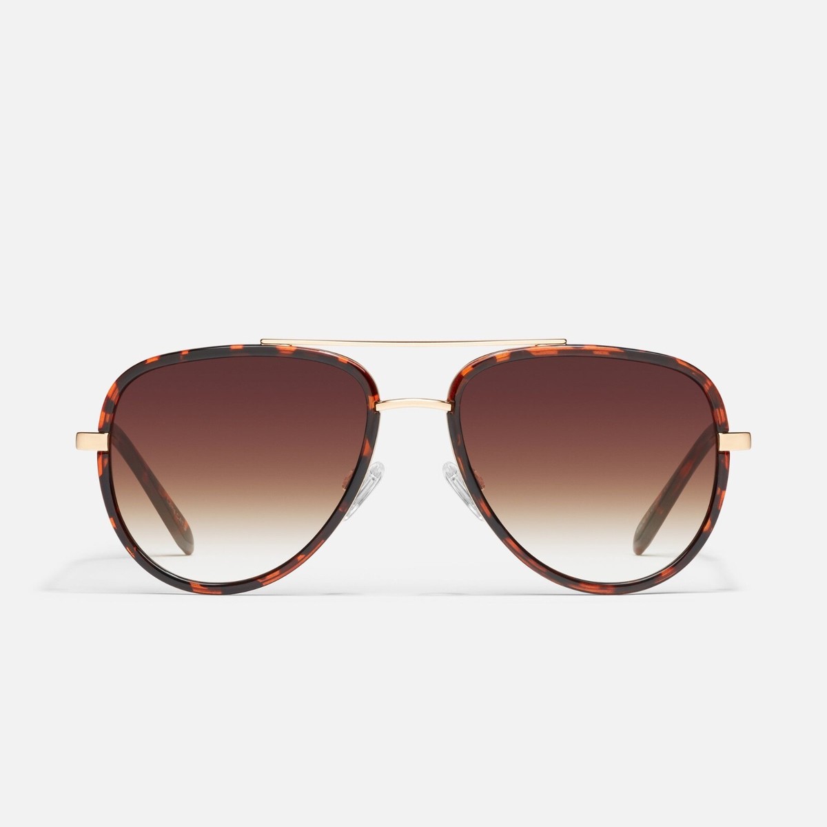 Quay All In Mini Sunglasses Tortoise Brown Fade New with  display picture 1