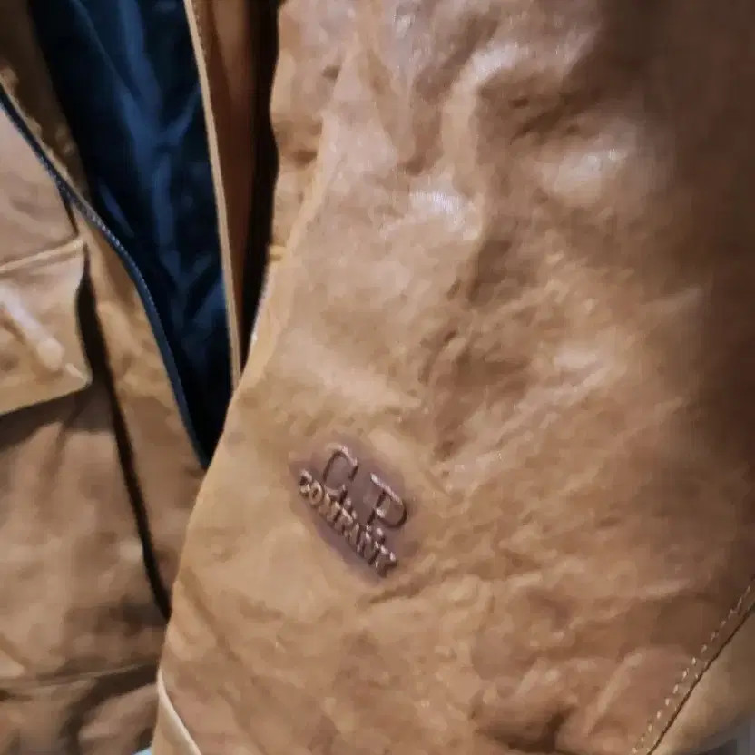 CP Company Brown Leather Hooded Jacket - Men's Outerwear thumbnail 3