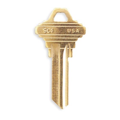 KABA ILCO SC1-BR Key Blank, 1145,Brass, PK50 1GAU9