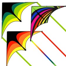 Large Single Line Beach Kite for Adults  Kids  Easy to Fly Delta Kite, 300ft S