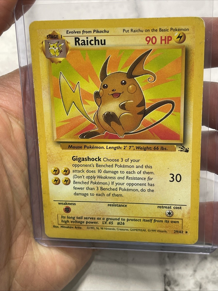 pokemon raichu holo card Pokemon 1995 96 98 Raichu 14/102 Holo Card