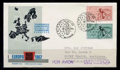 Spain: 1962 Europa CEPT (1125-1126) First Day Cover