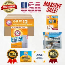 Professional 16 Oz Baking Soda Deodorizer - 12 Pack for Fresh Fridge and Freezer