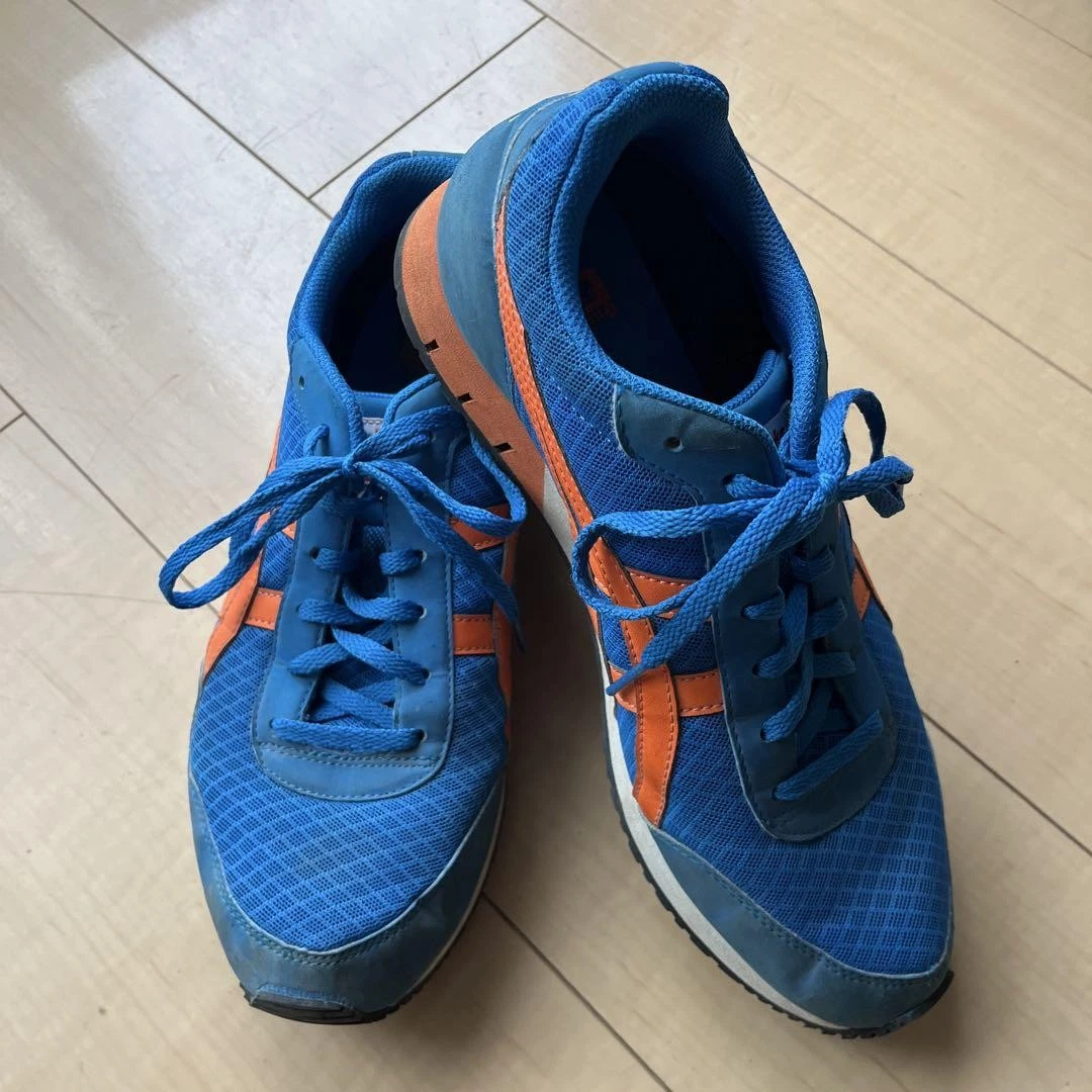 ASICS Sneakers Uomo 8.0US Onitsuka Tiger Blu Arancione senza scatola