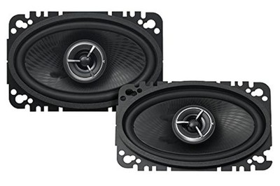 Black Speakers 4x6 Diamond Array Carbon Woofer PEI Dome Tweeter 30W RMS