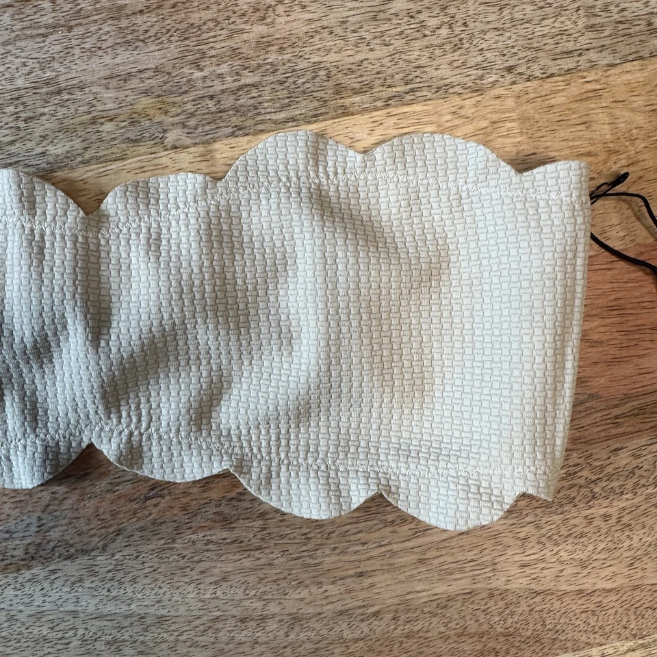 Marysia Bikini Swimsuit Womens XS Beige Scallop Bandeau High Waist Skirt Bottoms - Image 4 of 4