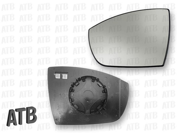 Spiegelglas Links Konvex Beheizbar FüR Ford C-Max Galaxy Kuga S-Max Neu-image