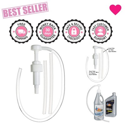 Versatile 5cc Hand Pump for Gear Oil & Transmission Fluids - Fits Quart Bottles