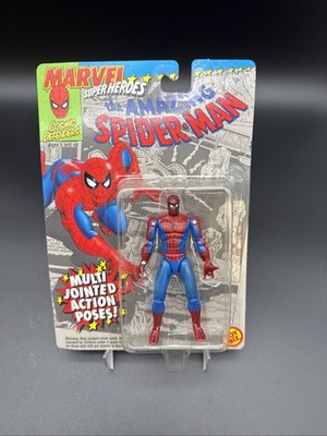 Vintage 1994 Marvel Super Heroes Spider-Man Figure Multi Jointed Toy Biz MOC