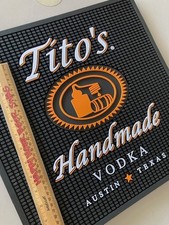 NEW Tito's Handmade Vodka Jumbo Beer Rubber Bar Spill Mat for tap Kegerator