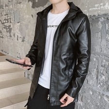 One-piece Black Hooded Winter Plus Cashmere Season Straight Hem Without Collar