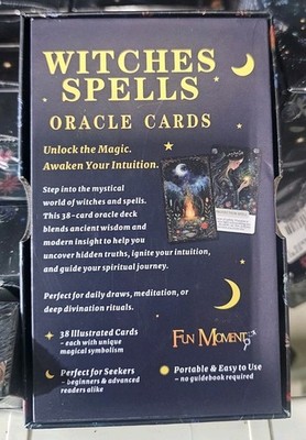 NEW SEALED.Witches Spells Oracle Cards Deck   38 Illustrated Cards   Fun Moments