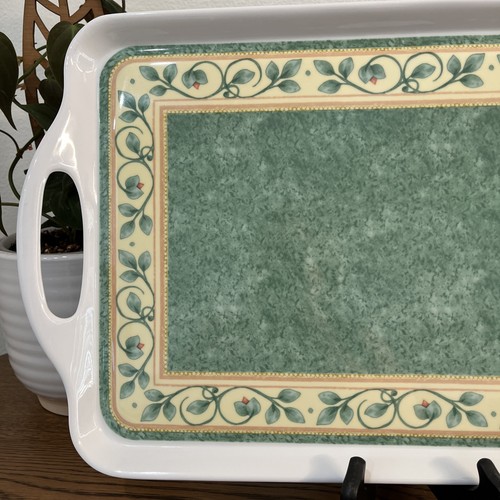 Pfaltzgraff French Quarter 11.5" x 19" Melamine Handled Serving Tray Floral - Picture 2 of 9