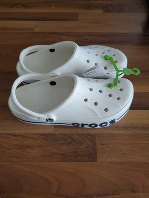 Crocs Bayaband White Blue Navy Stripe Clog Mens 11