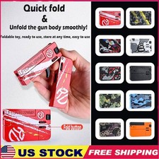 NEW 2026 Upgraded Lifecard Alloy Folding Gun Toy Soft Bullet Blaster Shooting OY