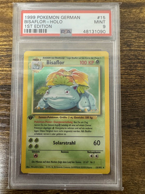1999 Pokemon German Base Set #15 Venusaur Holo 1st Edition PSA 9