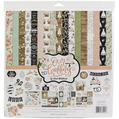 Echo Park Our Wedding Collection Kit 12 x 12 Element Paper/Stickers #OW224016