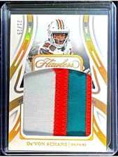 DE'VON ACHANE 2024 FLAWLESS FOOTBALL GOLD PATCHES DOLPHINS #P-DAE /25