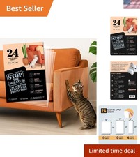 Pet-Safe Transparent Scratch Deterrent Tape - 24 Double-Sided Sheets for Cats