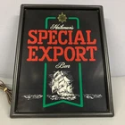 Vintage 1980s Heileman's OLD STYLE Lighted Beer Sign Black Box Bar Advertising