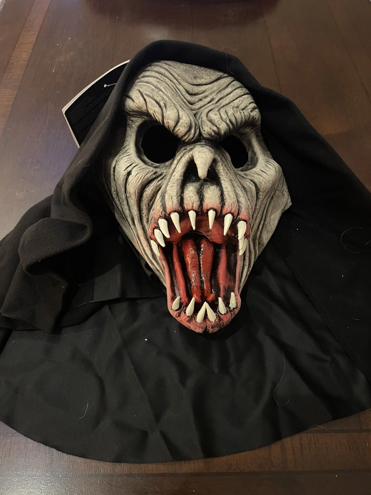 Adult Zagone Studios Hand Made UV White Glow “Fang Face” Mask N1126