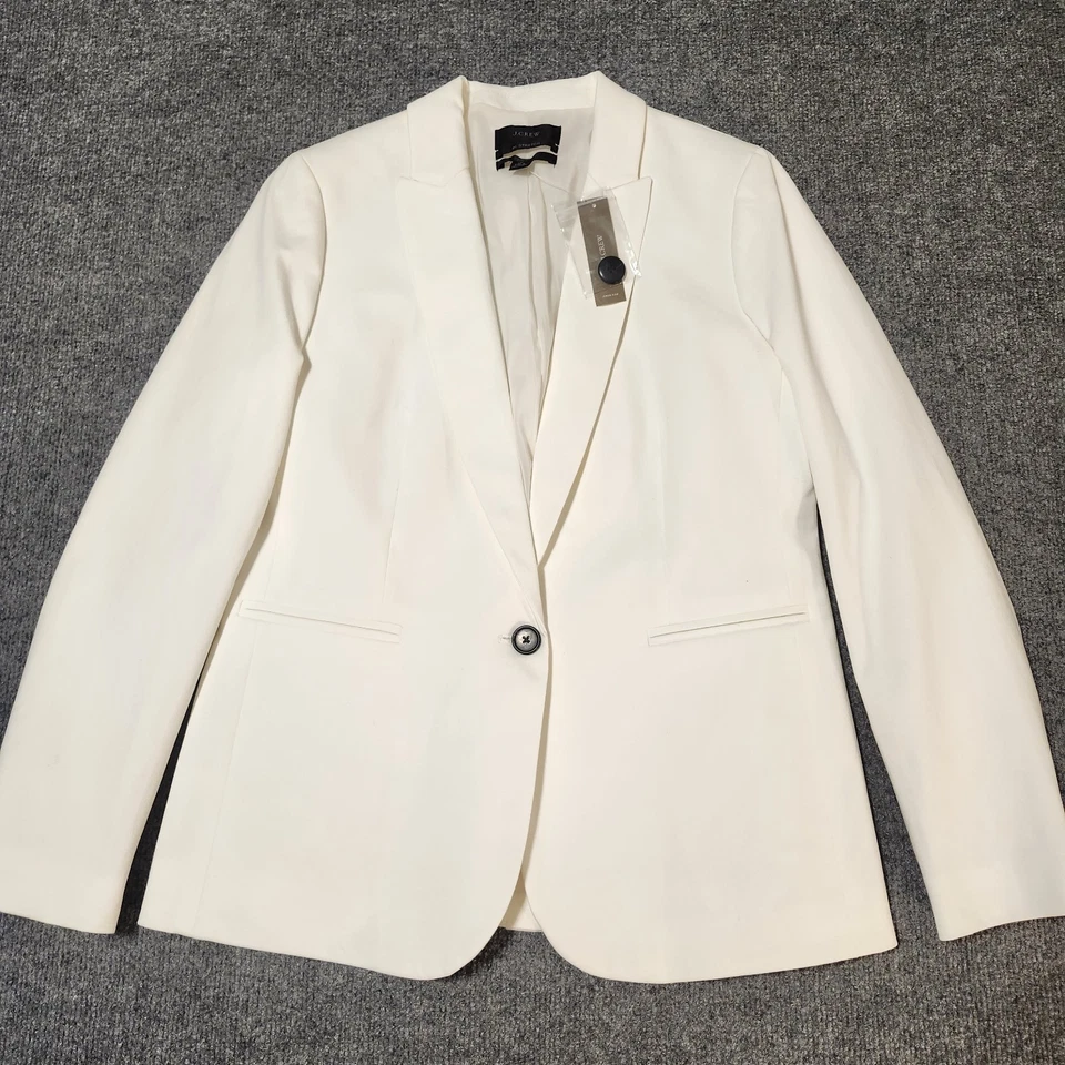 J Crew Parke Blazer женщин 10 слоновой кости Bi эластичной хлопок - Изображение 2 из 4