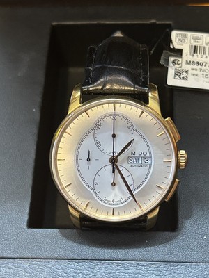 Mido Baroncelli M8607.3.10.4 Men's Watch Auto 42mm White Dial Date Day Chrono
