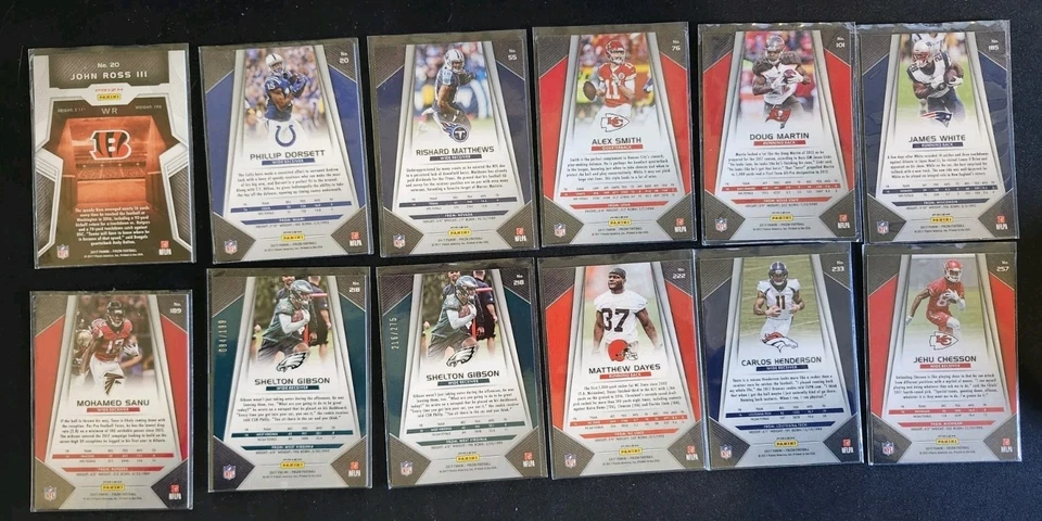 2017 Panini Prizm Football Lot of 12 Silver Parallel Numbered Vets Rookies - Image 2 of 2