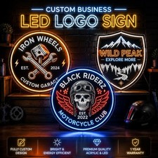 Custom Acrylic Logo Neon Sign Personalized Business Logo Sign Custom Wall Decor