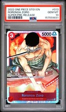 2022 One Piece ST01 EN Super Pre-Release ST01-013 Roronoa Zoro PSA 10 Gem Mint
