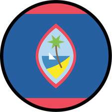 Guam Flag Circle Sticker Decal