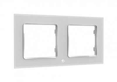 Shelly Wall Frame für Wall Switch, 2-fach, weiß