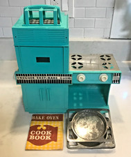 Vtg Kenner Easy-Bake Oven Turquoise Blue 1960s Model 1600 Tested Working W/ Book