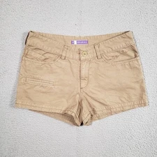 Ibex MicroMini Shorts Womens 4 Brown Organic Cotton Hemp Cargo Pocket Hiking 2.5