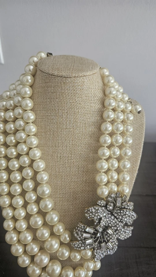 Heidi Daus IMPRESIONANTE Perla y Cristal de Swarovski Flor con BONUS Conjunto de Pendientes Foto 4 de 4