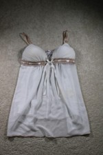 Linea Donatella Babydoll Nightgown Womens XL Lace Trim Lingerie Sleepwear