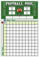 Football Squares Pool Board Office Party Decorations 13 x 19 Big Game Poster US 
