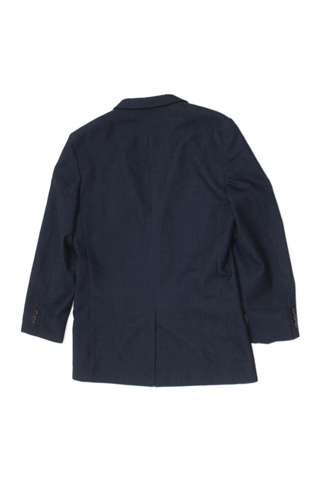 Appaman 儿童男孩人字形印花西装外套海军蓝 14 码 — 第 2/4 张图片
