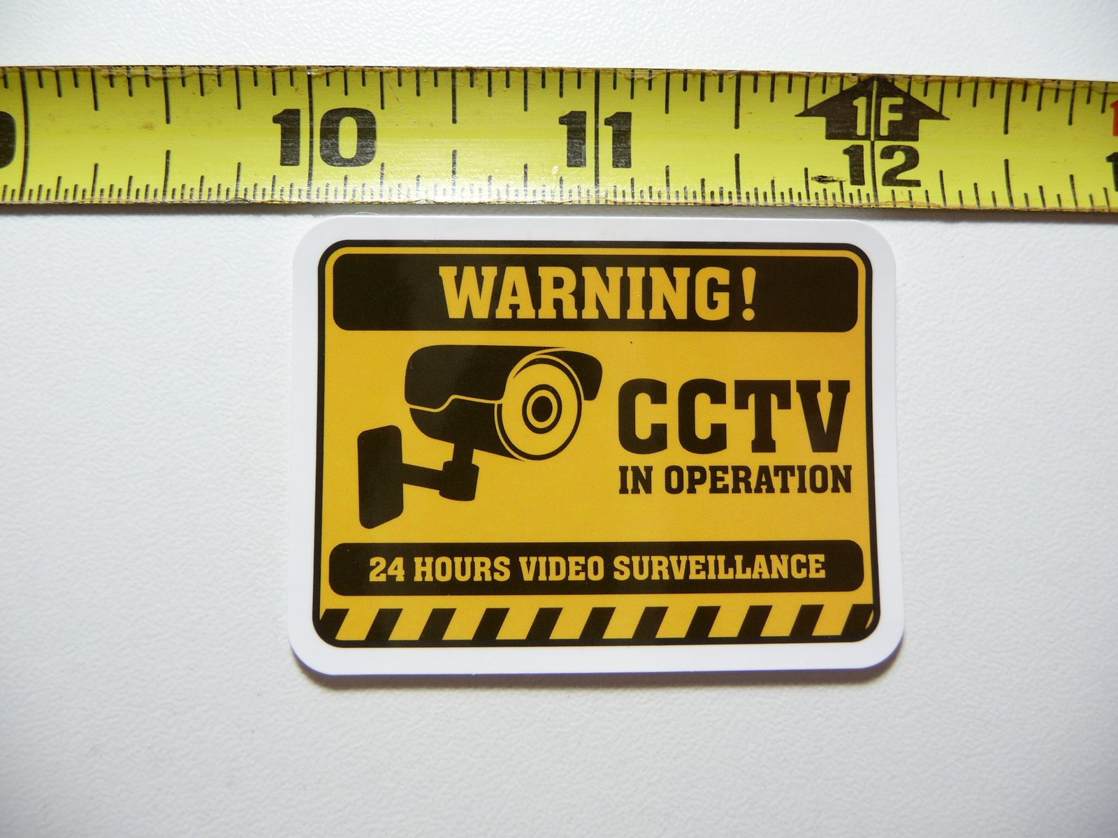 24/7 CCTV Surveillance Sticker for Business Building Security Policy