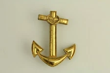 VINTAGE 12 KT GOLD FILLED ANCHOR SAILING NAVY PIN BROOCH BLACKINGTON GF636