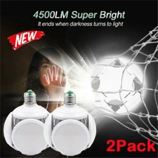 2Pack E27 LED Garage Lights 40W 4500LM Deformable Bright Shop Ceiling Bulb Lamps