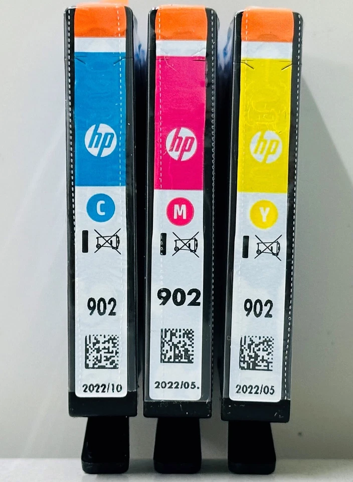 New Genuine HP 902 Cyan Magenta Yellow 3PK Ink Cartridges OfficeJet Pro 6954 - Image 2 of 3